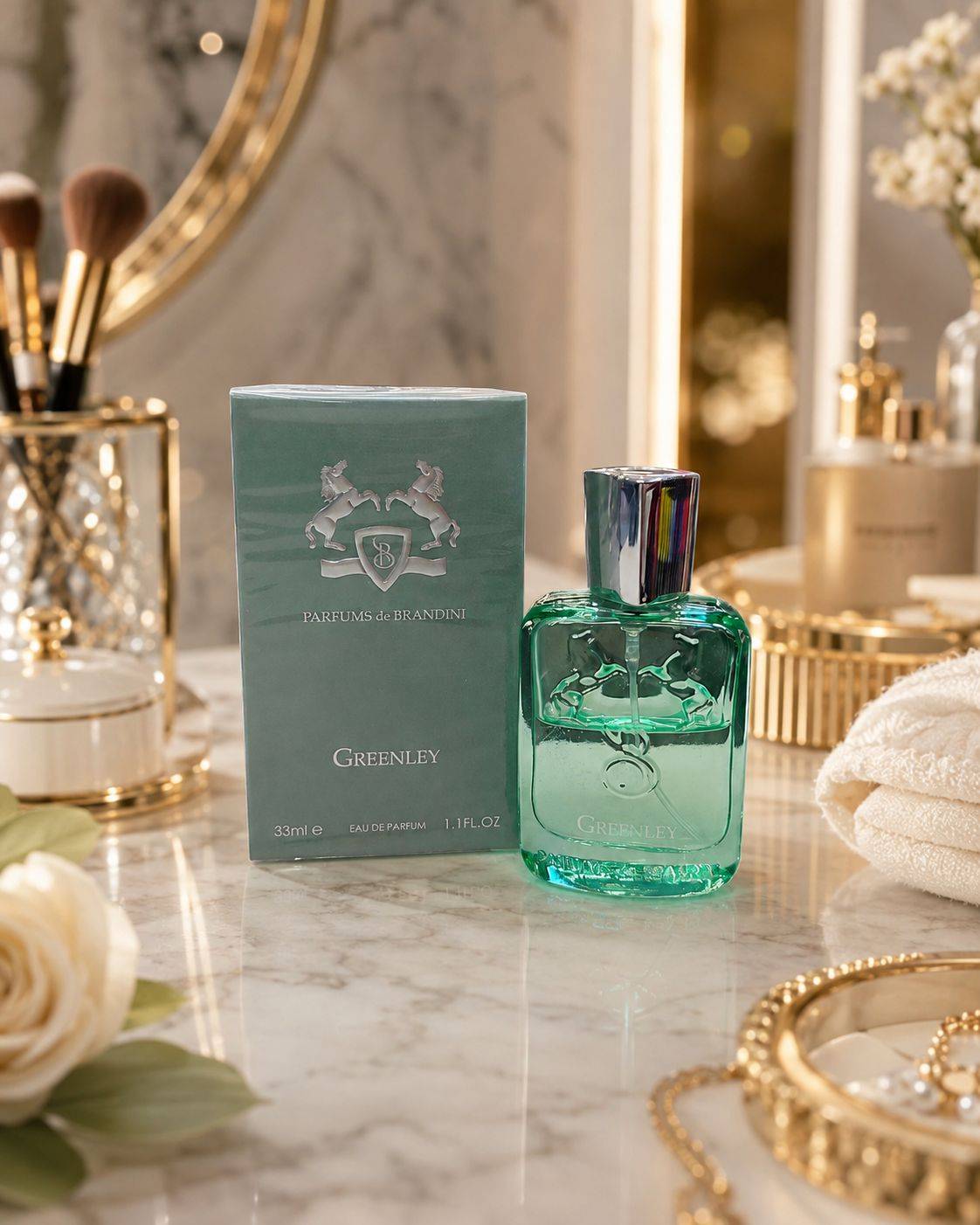 ادکلن برندینی رایحه greenley حجم 33 میلی لیتر