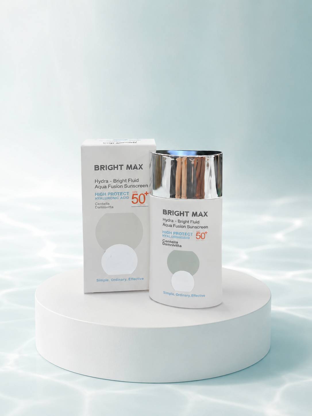 فلوئید ضد آفتاب برایت مکس دارای spf50 حجم 50 میلی لیتر