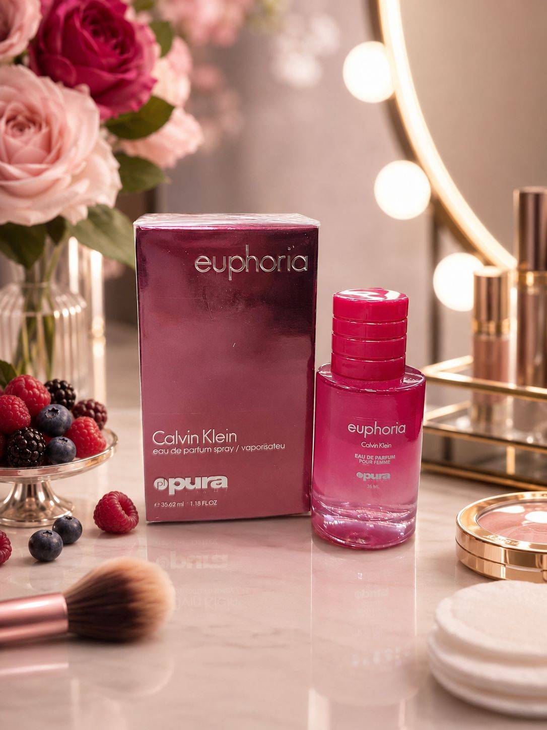 ادکلن pura رایحه euphoria حجم 37 میلی لیتر