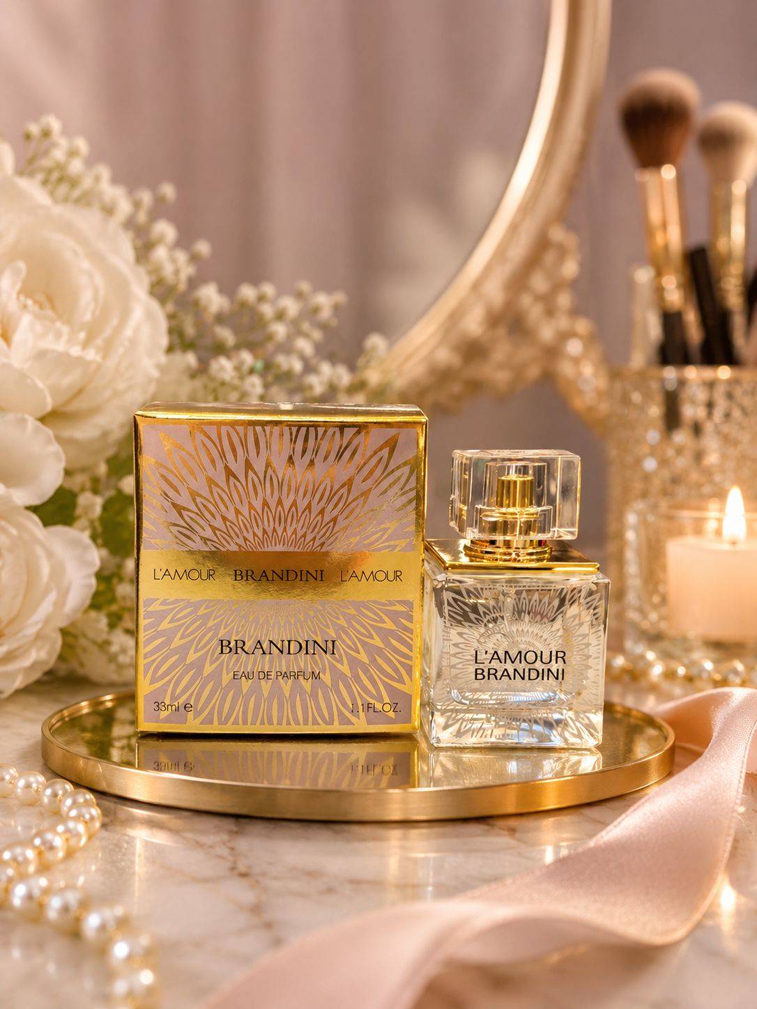 ادکلن برندینی رایحه lamour حجم 33 میلی لیتر