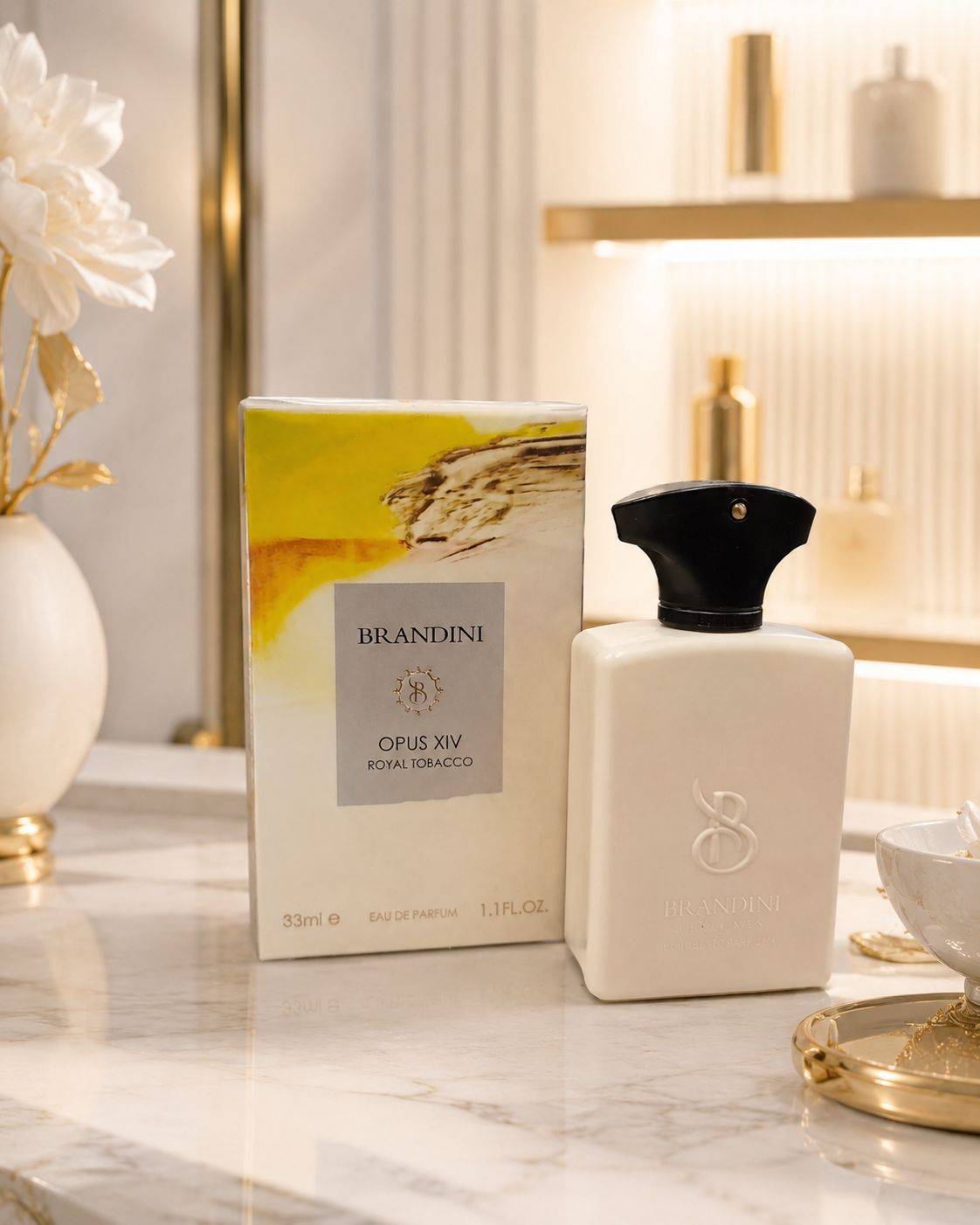 ادکلن برندینی رایحه royal robacco حجم 33 میلی لیتر