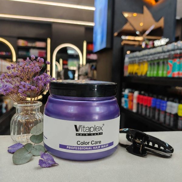 ماسک موی تثبیت‌کننده رنگ و تقویت‌کننده ویتاپلکس مدل Color Care حجم 500 میلی‌لیتر بدون سولفات، حاوی هیالورونیک اسید، کراتین و روغن نارگیل، مغذی و تسکین‌دهنده مناسب موهای رنگ شده